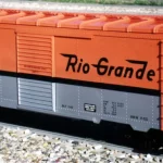 orange and gray box car