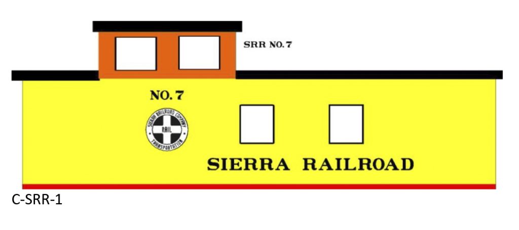 SIERRA RAILROAD CABOOSE GRAPHICS