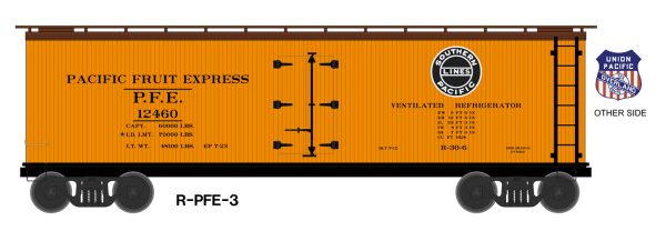 PACIFIC FRUIT EXPRESS REEFER CAR GRAPHICS
